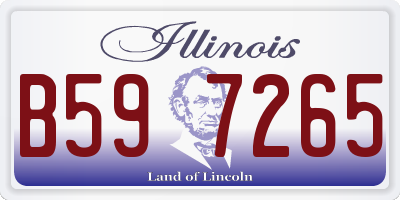 IL license plate B597265