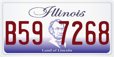 IL license plate B597268