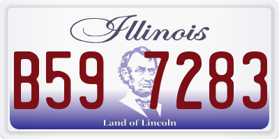 IL license plate B597283
