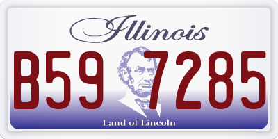 IL license plate B597285