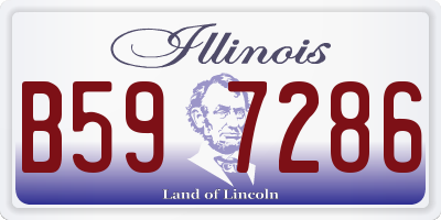 IL license plate B597286