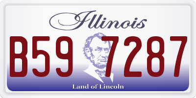 IL license plate B597287