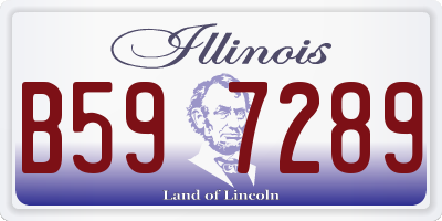 IL license plate B597289