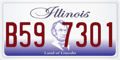 IL license plate B597301