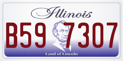 IL license plate B597307