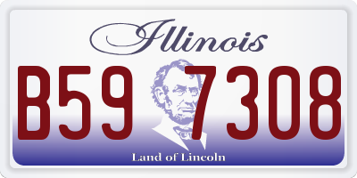 IL license plate B597308