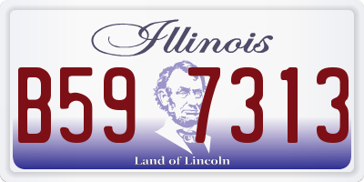 IL license plate B597313