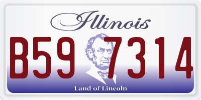 IL license plate B597314