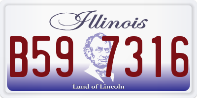 IL license plate B597316