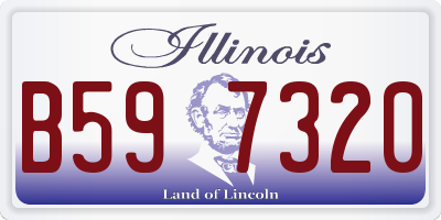 IL license plate B597320