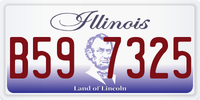 IL license plate B597325