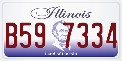 IL license plate B597334