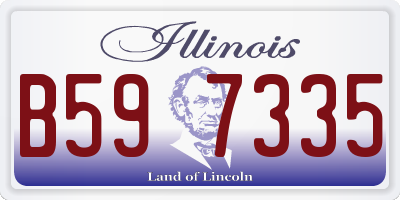 IL license plate B597335