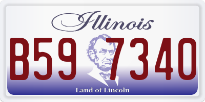 IL license plate B597340