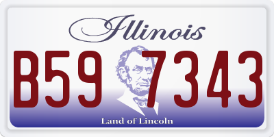 IL license plate B597343