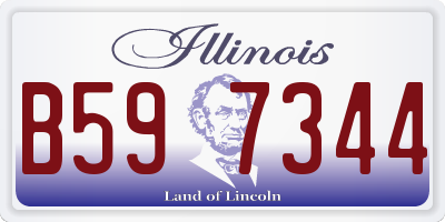 IL license plate B597344