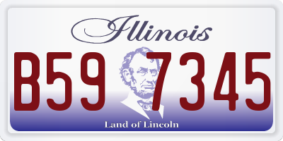 IL license plate B597345