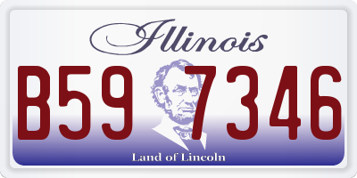 IL license plate B597346