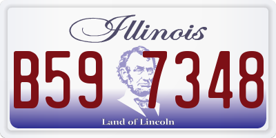 IL license plate B597348