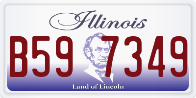 IL license plate B597349