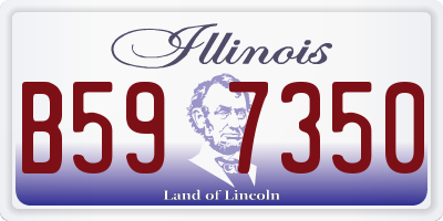 IL license plate B597350