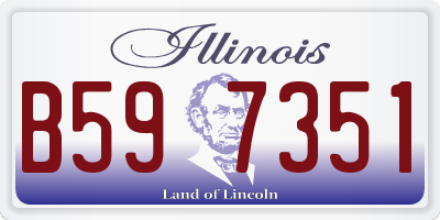 IL license plate B597351