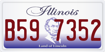 IL license plate B597352