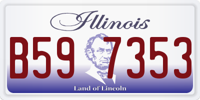 IL license plate B597353