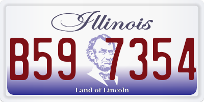 IL license plate B597354