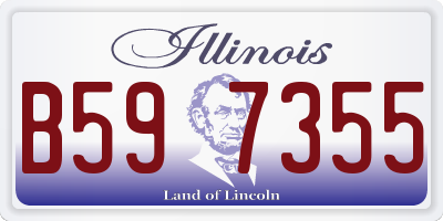 IL license plate B597355
