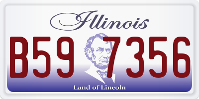 IL license plate B597356