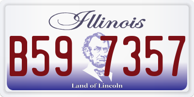 IL license plate B597357