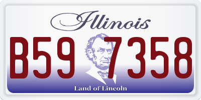 IL license plate B597358