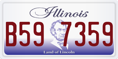 IL license plate B597359