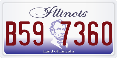 IL license plate B597360