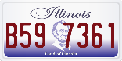 IL license plate B597361