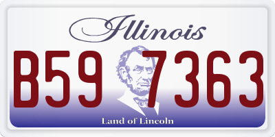 IL license plate B597363