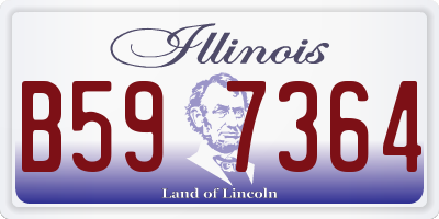 IL license plate B597364