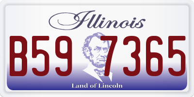 IL license plate B597365