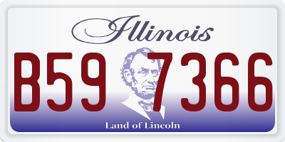 IL license plate B597366
