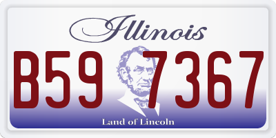 IL license plate B597367