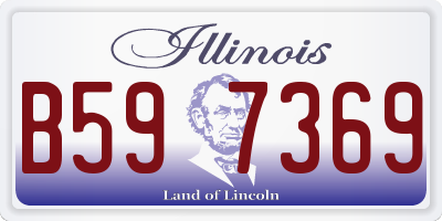 IL license plate B597369