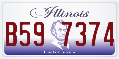 IL license plate B597374