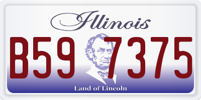 IL license plate B597375