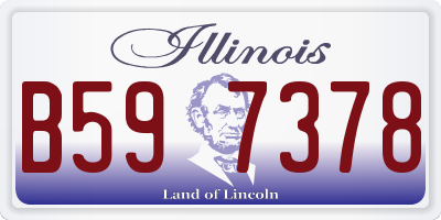 IL license plate B597378
