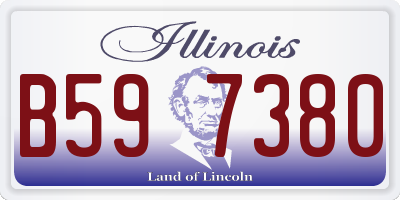 IL license plate B597380