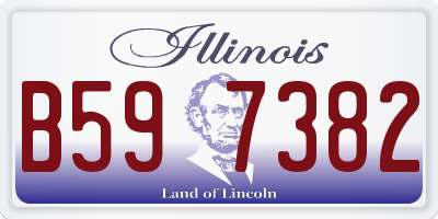 IL license plate B597382