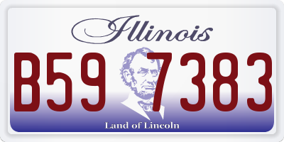 IL license plate B597383