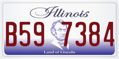 IL license plate B597384