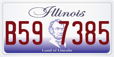 IL license plate B597385